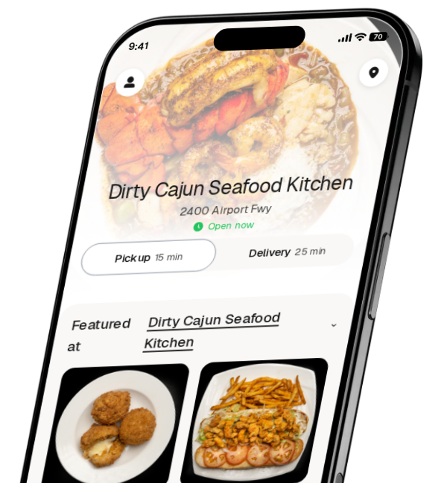 Dirty Cajun Seafood Kitchen app preview