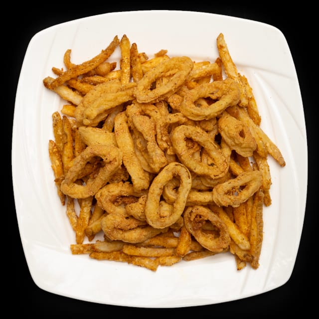 Fried Calamari with Fries.